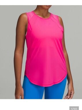 Lululemon Size 8 Pink EUC Sculpt Tank Top (mesh back vent)